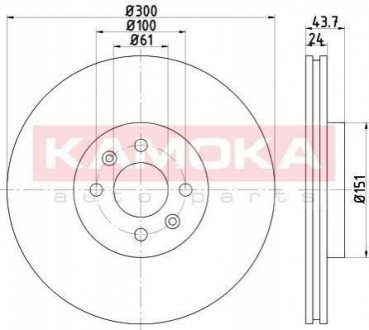 Тормозные диски KAMOKA 1033026