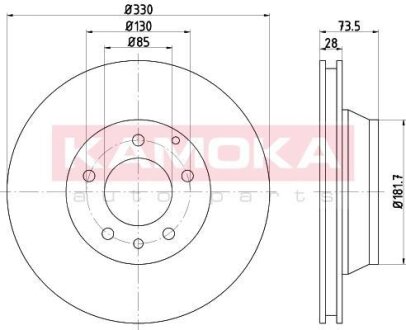 Гальмiвнi диски KAMOKA 1033160