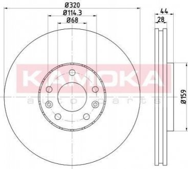 Гальмівні диски Renault Latitude, Laguna, Scenic, Grand Scenic, Clio, Megane, Espace KAMOKA 1033454