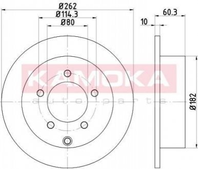 Гальмівні диски Dodge Avenger, Jeep Compass, Patriot, Dodge Caliber KAMOKA 1033524