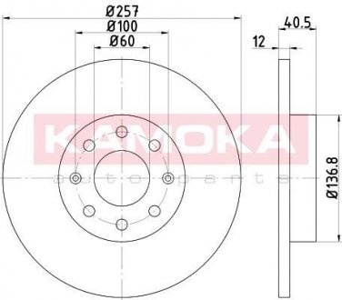 Тормозные диски Fiat Grande Punto, Opel Corsa KAMOKA 1033568