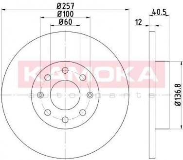 Гальмівні диски Fiat Grande Punto, Opel Corsa KAMOKA 1033568