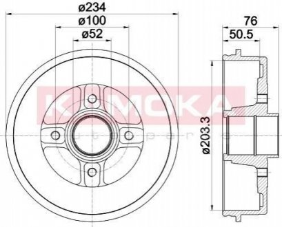 Тормозные барабаны Nissan Note, Micra KAMOKA 104014