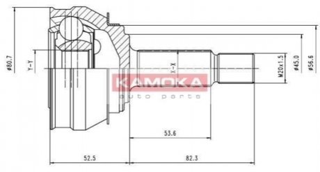 Купить К-т шарнирный приводного вала Skoda Favorit, Felicia KAMOKA 6238 (фото1) подбор по VIN коду, цена 898 грн.