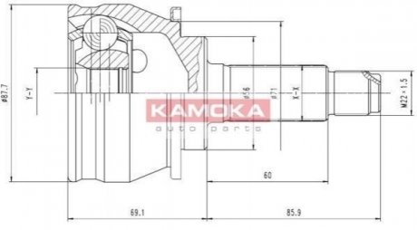 К-т шарнірний привідного валу Subaru Legacy, Impreza, Forester KAMOKA 6384