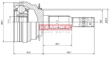 К-т шарнирный приводного вала Daewoo Nubira, Lanos, Leganza KAMOKA 6610