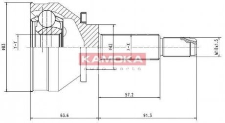 Купить К-т шарнирный приводного вала Zaz Tavria KAMOKA 6640 (фото1) подбор по VIN коду, цена 1055 грн.