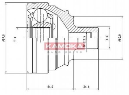 К-т шарнирный приводного вала KAMOKA 6738