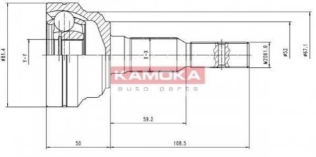 Купить К-т шарнирный приводного вала Opel Astra KAMOKA 6952 (фото1) подбор по VIN коду, цена 1114 грн.