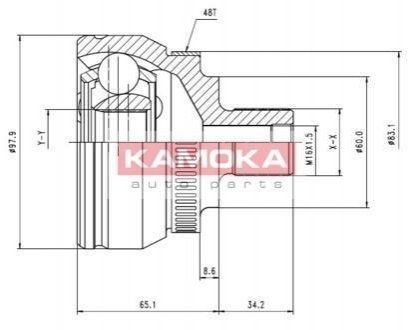 Купить К-т шарнирный приводного вала Volkswagen Sharan, Ford Galaxy KAMOKA 7050 (фото1) подбор по VIN коду, цена 1293 грн.