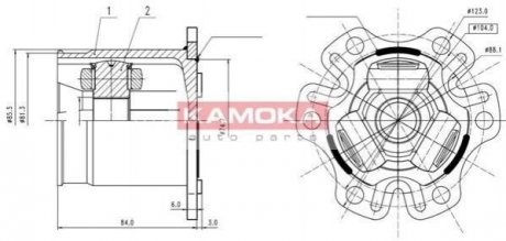 К-т шарнірний привідного валу KAMOKA 8709