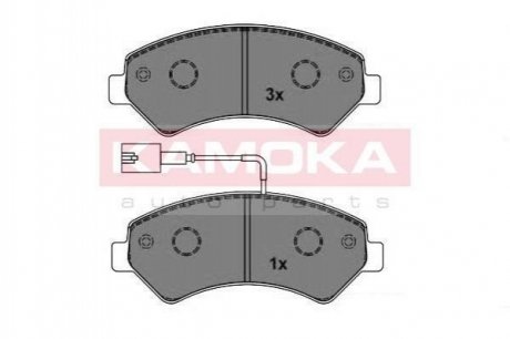 Купить Тормозные колодки дисковые Fiat Ducato, Peugeot Boxer, Citroen Jumper KAMOKA jq101150 (фото1) подбор по VIN коду, цена 1096 грн.