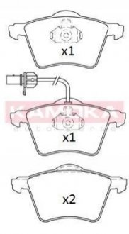 Купити ГАЛЬМІВНІ КОЛОДКИ ДИСКОВІ. Volkswagen Sharan, Ford Galaxy KAMOKA jq101165 (фото1) підбір по VIN коду, ціна 1001 грн.