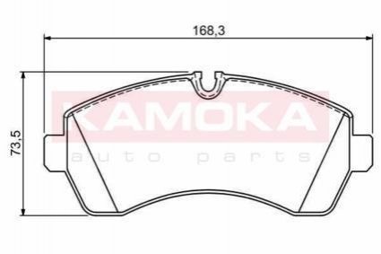 Купити ГАЛЬМІВНІ КОЛОДКИ ДИСКОВІ Mercedes W906, Volkswagen Crafter, Mercedes Sprinter, W907, W910 KAMOKA jq1012089 (фото1) підбір по VIN коду, ціна 1199 грн.