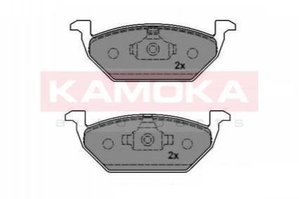 Купити ГАЛЬМІВНІ КОЛОДКИ ДИСКОВІ Seat Ibiza, Audi A3, Volkswagen Jetta, Skoda Roomster, Octavia, Volkswagen Golf, Audi A1, Skoda Fabia, Volkswagen Bora, Seat Toledo, Volkswagen Polo KAMOKA jq1012188 (фото1) підбір по VIN коду, ціна 843 грн.