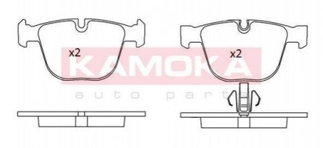 Купити ГАЛЬМІВНІ КОЛОДКИ ДИСКОВІ BMW F01, F04, F07 KAMOKA jq101238 (фото1) підбір по VIN коду, ціна 1057 грн.