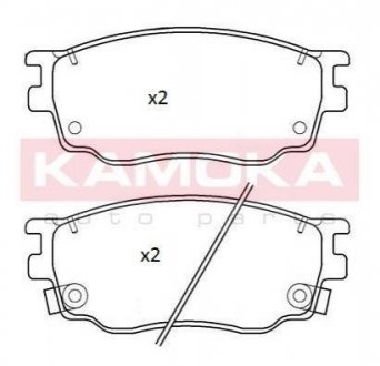 Купити ГАЛЬМІВНІ КОЛОДКИ ДИСКОВІ Mazda 6 KAMOKA jq101255 (фото1) підбір по VIN коду, ціна 785 грн.