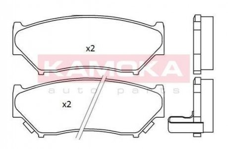 Купить Тормозные колодки дисковые Suzuki Vitara, Grand Vitara, Jimny KAMOKA jq101312 (фото1) подбор по VIN коду, цена 743 грн.