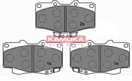 Купить Тормозные колодки дисковые Toyota Land Cruiser, Hilux KAMOKA jq1013704 (фото1) подбор по VIN коду, цена 817 грн.