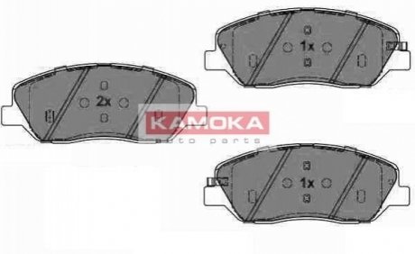 Купить Тормозные колодки дисковые KIA Sorento, Hyundai Santa Fe KAMOKA jq1018222 (фото1) подбор по VIN коду, цена 1026 грн.