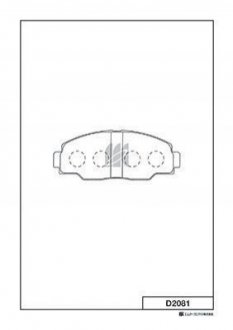 КОЛОДКИ ТОРМ ПЕРЕДН 144.5*54*15.5 KASHIYAMA d2081