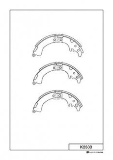 Колодки барабанного тормоза Toyota Camry, Rav-4, Daihatsu Terios KASHIYAMA k2333