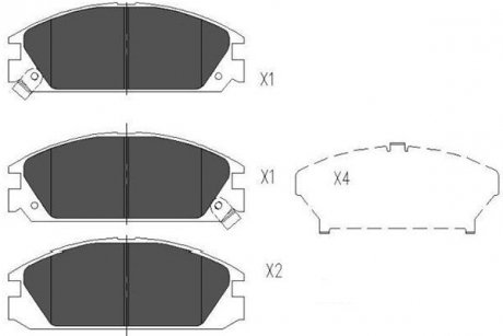 MITSUBISHI тормозные колодки передние.L200,L300,Pajero I,II KAVO PARTS kbp-2020