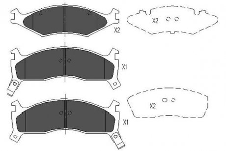 KIA Гальмівні колодки передні.Sportage 94- KIA Sportage KAVO PARTS kbp-4008