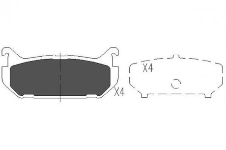 MAZDA Тормозные колодки задн.626 92-97, Xedos-6 92-96 KAVO PARTS kbp-4508