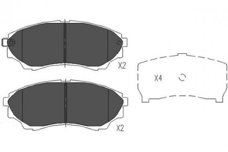 FORD Гальмівні колодки передні.Ranger,Mazda BT-50 99- KAVO PARTS kbp-4514