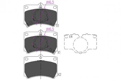 Купити MAZDA Колодки гальмівні передні.323 85-93 Mazda 323 KAVO PARTS kbp-4517 (фото1) підбір по VIN коду, ціна 522 грн.