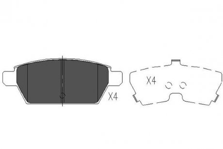 MAZDA Гальмівні колодки задні.Mazda 6 2.3 KAVO PARTS kbp-4554