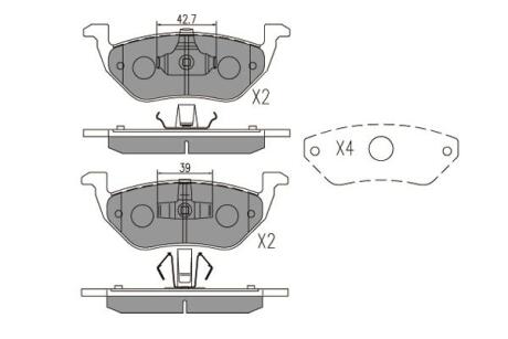 MAZDA Тормозные колодки задн. Tribute 04- KAVO PARTS kbp-4568