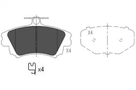 MITSUBISHI Тормозные колодки передние Carisma,Colt 95- KAVO PARTS kbp-5519