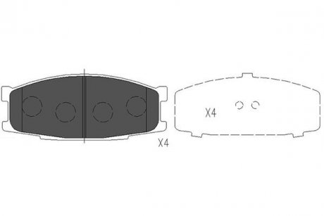 MITSUBISHI К-Т тормозных колодок передних Canter KAVO PARTS kbp-5527