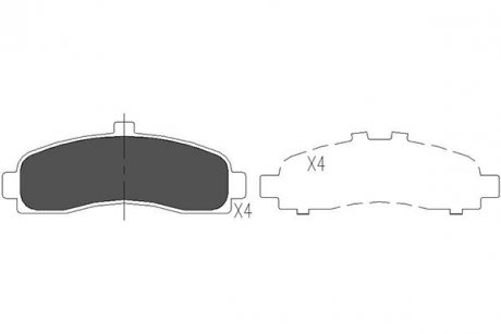 Колодки гальмівні передні Micra 92-03 KAVO PARTS kbp-6505