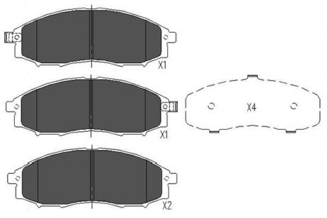 Купить Комплект тормозных колодок Nissan Pathfinder, Navara KAVO PARTS kbp-6518 (фото1) подбор по VIN коду, цена 799 грн.