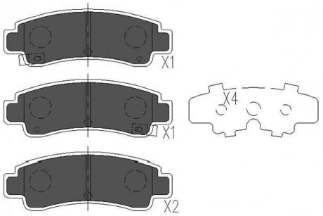 Купити NISSAN Колодки гальмівні задні.Sunny 90- Nissan Sunny KAVO PARTS kbp-6546 (фото1) підбір по VIN коду, ціна 378 грн.