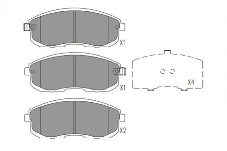 NISSAN Тормозные колодки передн.Maxima QX KAVO PARTS kbp-6596