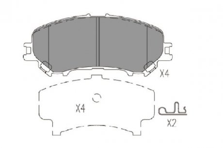 Комплект тормозных колодок KAVO PARTS kbp-6614