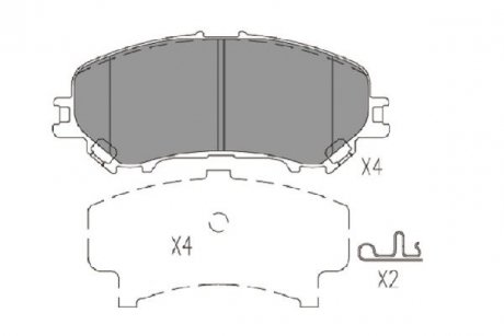 Купити Колодки гальмівні (передні) Nissan Qashqai II/X-Trail/ Renault Kadjar 13- (141.7x60x16.8) KAVO PARTS kbp-6614 (фото1) підбір по VIN коду, ціна 714 грн.