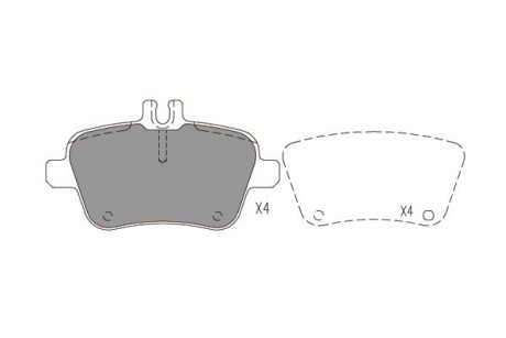 Купити Колодки гальмівні (задні) MB A-class (W176)/B-class (W246)/GLA-class (X156) 11- KAVO PARTS kbp-6619 (фото1) підбір по VIN коду, ціна 722 грн.