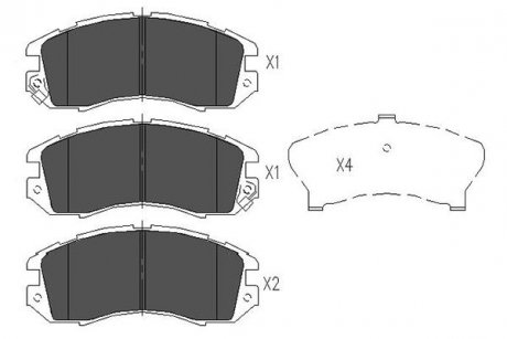 SUBARU Гальмівні колодки передні. Impreza,Legacy Subaru Impreza, Legacy KAVO PARTS kbp-8010