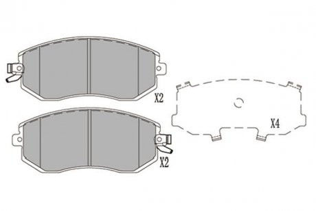 Комплект тормозных колодок KAVO PARTS kbp-8025