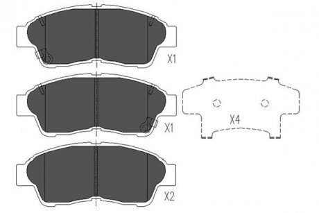 Колодки гальмівні (передні) Toyota Camry/Corolla 91-01 Toyota Corolla, Carina, Camry, Celica, Previa KAVO PARTS kbp-9005