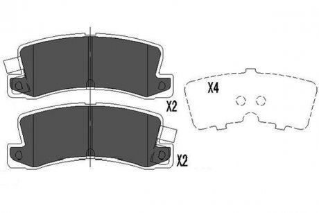 TOYOTA Тормозные колодки задние.Corolla 97- KAVO PARTS kbp-9058