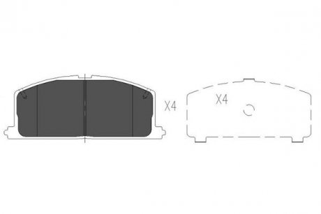 TOYOTA Тормозные колодки перед.Carina II,Corolla,Camry, Corona KAVO PARTS kbp-9109