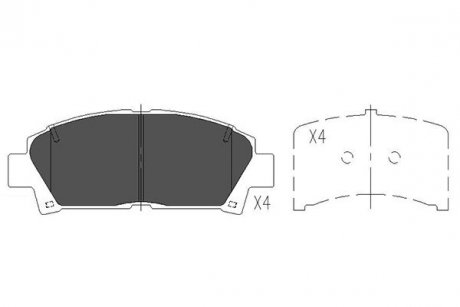 TOYOTA Тормозные колодки передн.Carina E -97 KAVO PARTS kbp-9110