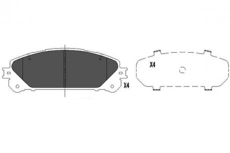 Гальмівні колодки перед. Lexus RX 08-15/Toyota RAV4 12- (advics) KAVO PARTS kbp-9116