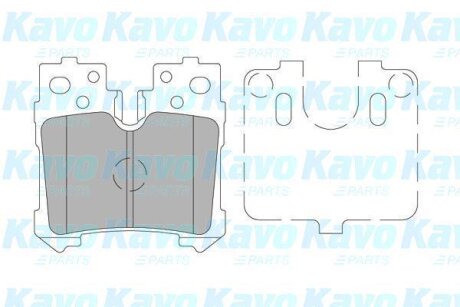 TOYOTA Гальмівні колодки задн.Lexus LS 06- KAVO PARTS kbp-9122